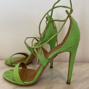 Aquazzura Linda Sandal 37.5 Lime Green